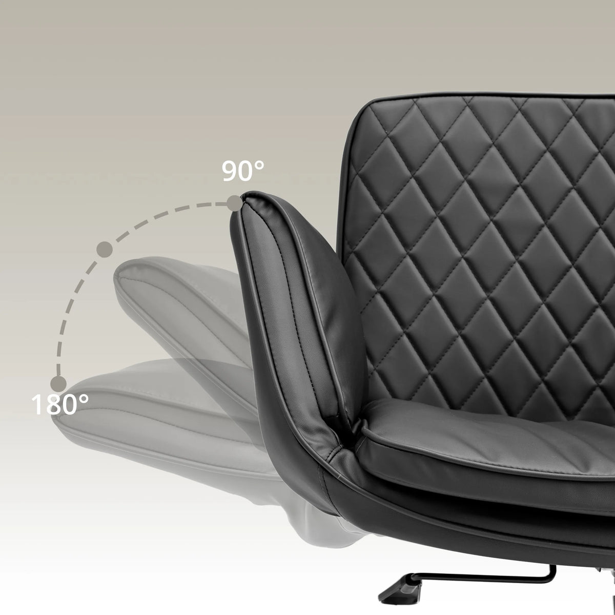 Bracciolo girevole della Sedia Home Office Criss-Cross 10 con un intervallo di regolazione da 90° a 180° di hjh LIVING