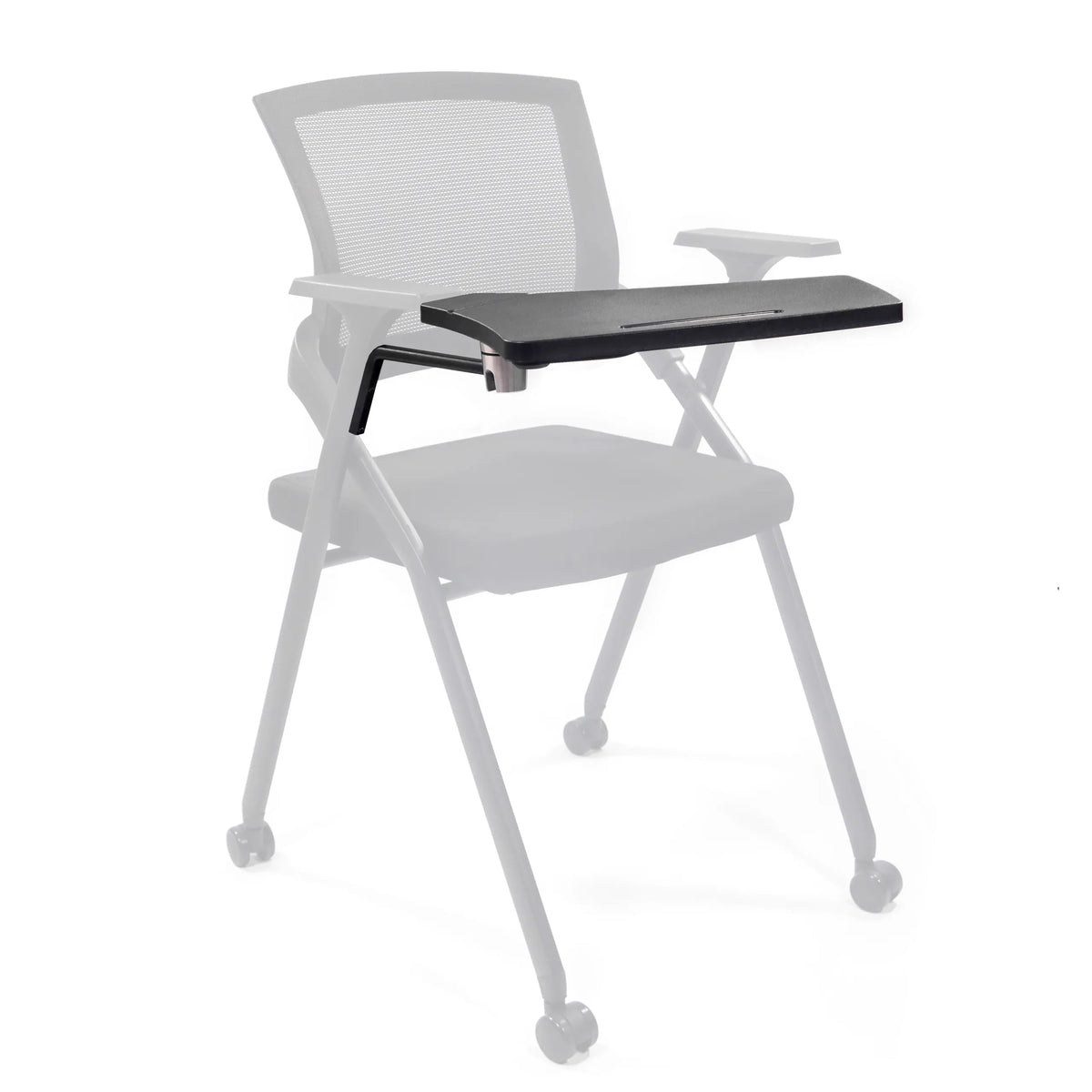 Vassoio scrivania nero TABLET PRIORITY II come Accessori per sedie di hjh OFFICE – vista a 360° (vista frontale 0°)