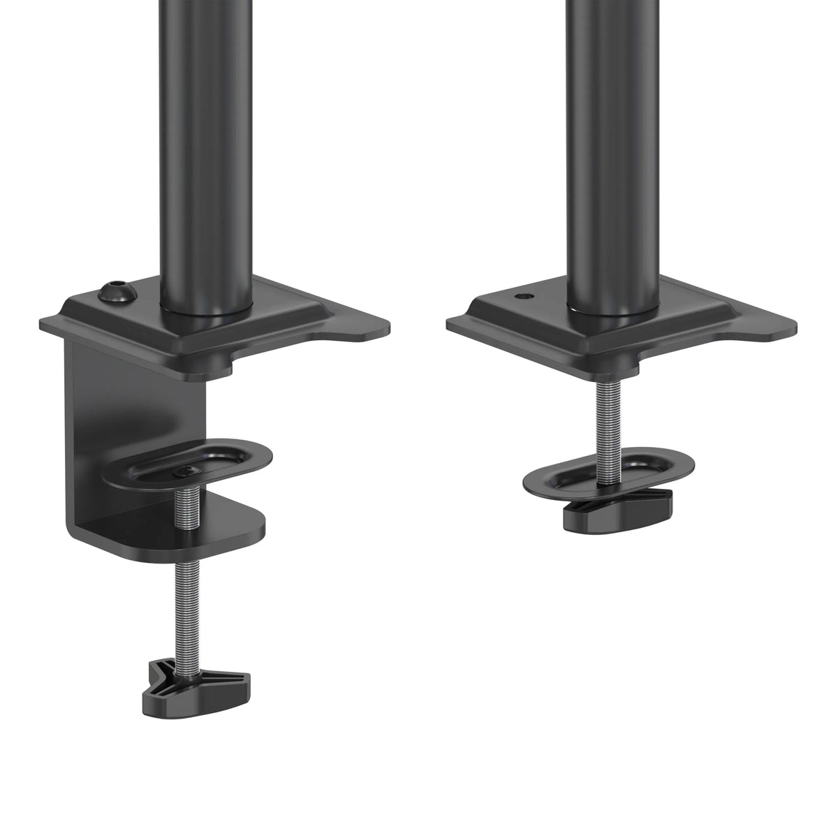 Fissaggio al tavolo con morsetto a vite del supporto per monitor Ergomount M1 in nero di hjh OFFICE