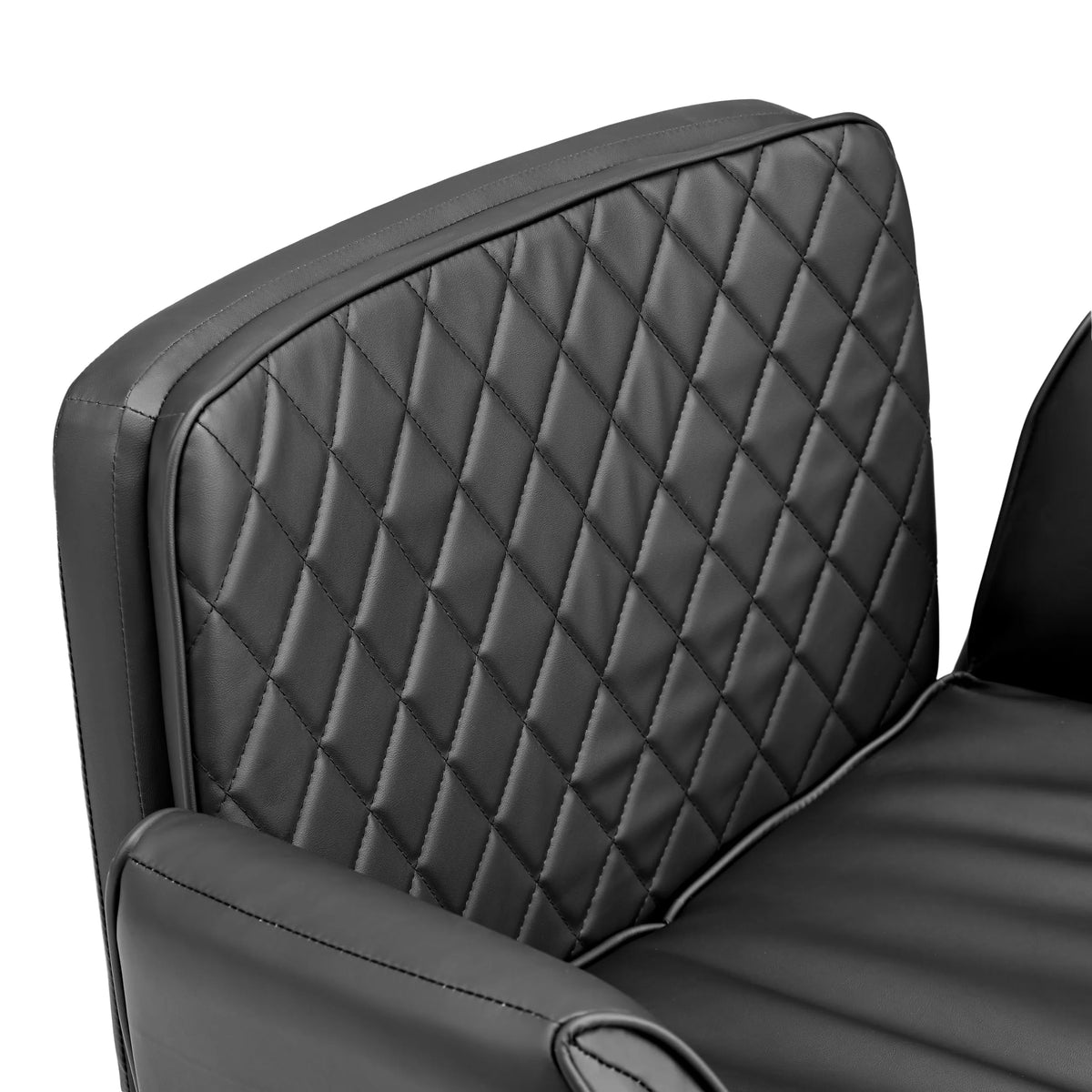 Imbottitura a rombi dello schienale della Sedia Home Office Criss-Cross 10 in nero di hjh LIVING