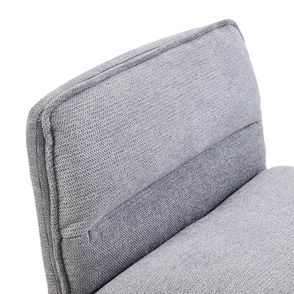 Rivestimento in tessuto grigio scuro dello schienale della Poltrona Lounge Criss-Cross 20 di hjh LIVING