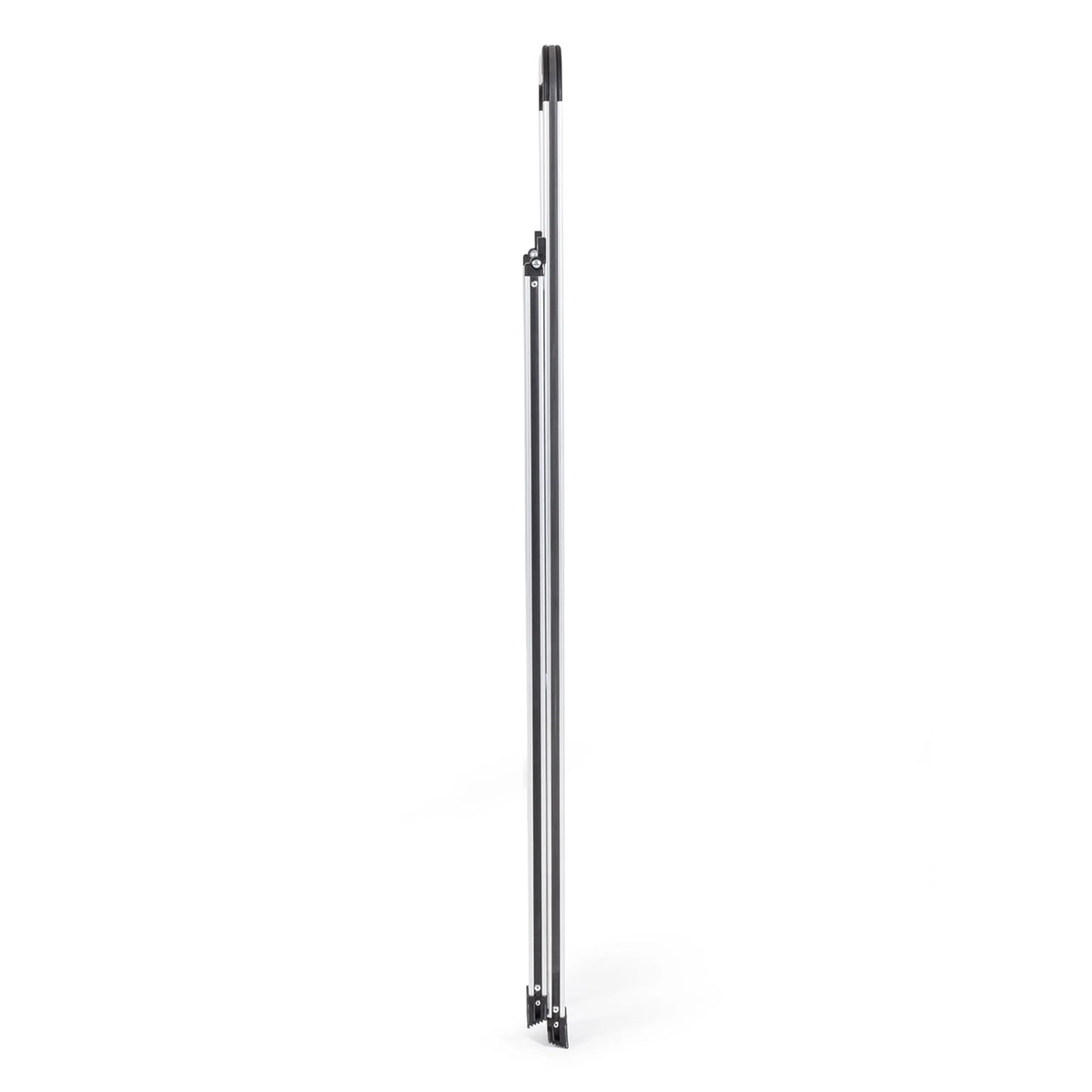 Seitenansicht der zusammengeklappten Klappleiter SOLID V aus Aluminium von hjh OFFICE