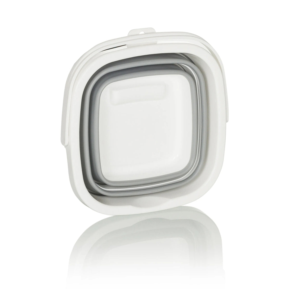 Contenitore pieghevole CLEAN SILE ripiegato in grigio e bianco di hjh OFFICE