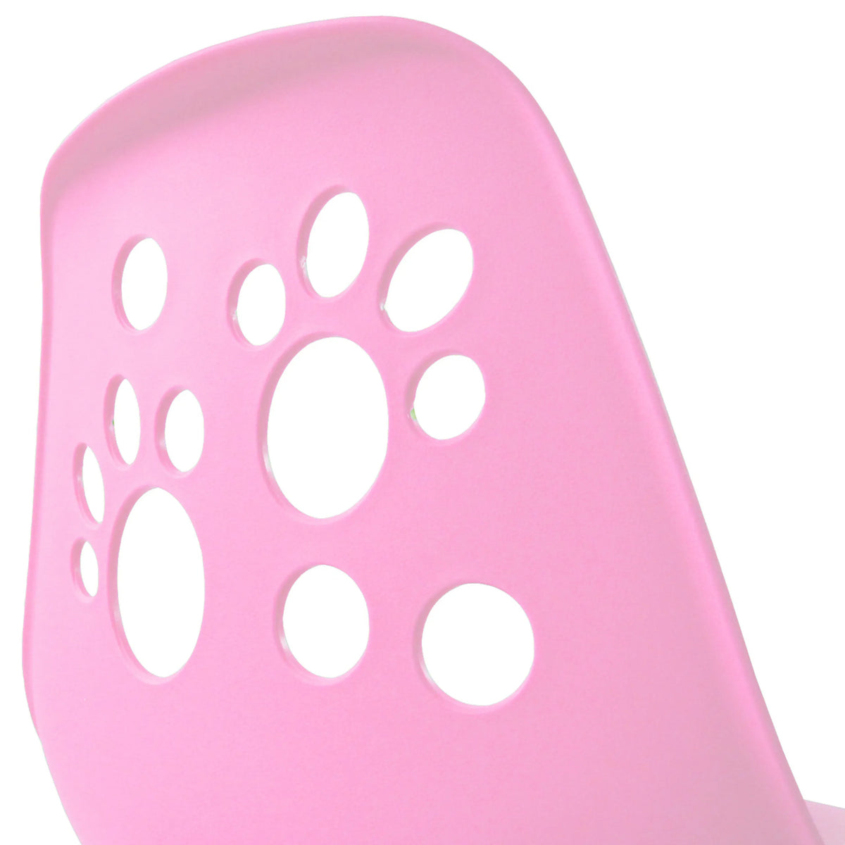 Schienale rosa con trafori a forma di zampa della Sedia girevole per bambini FANCY I di hjh OFFICE