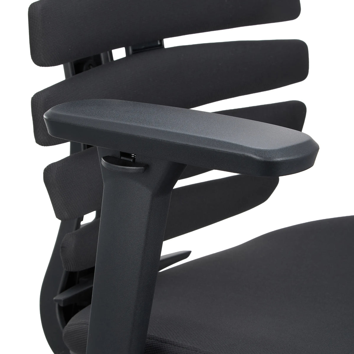 Bracciolo nero della sedia da banco ERGO LINE II WORK con superficie in plastica di hjh OFFICE