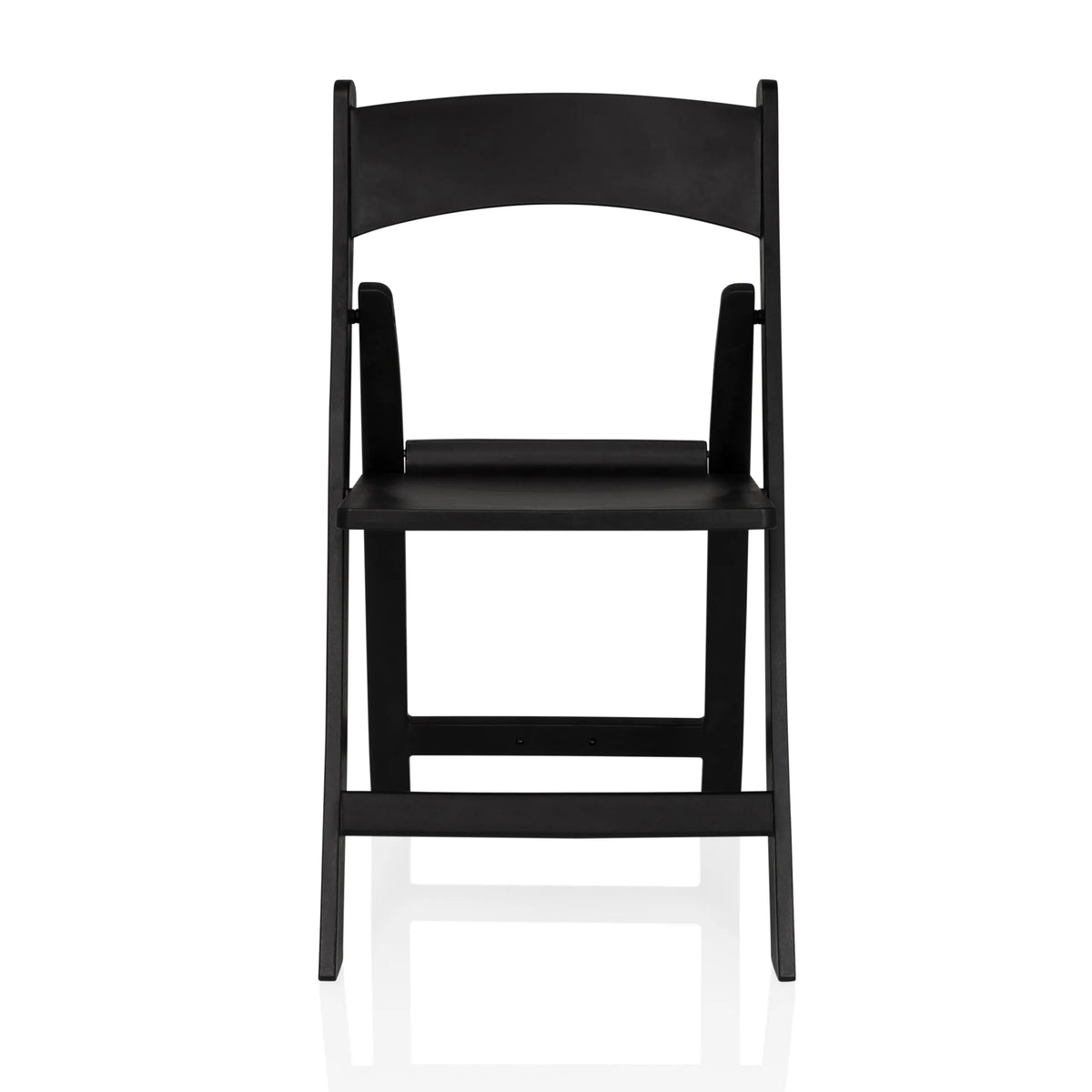Sedia da esterno nera TRAVANO 1 con schienale e struttura quadrata di hjh LIVING – vista a 360° (vista frontale 0°)