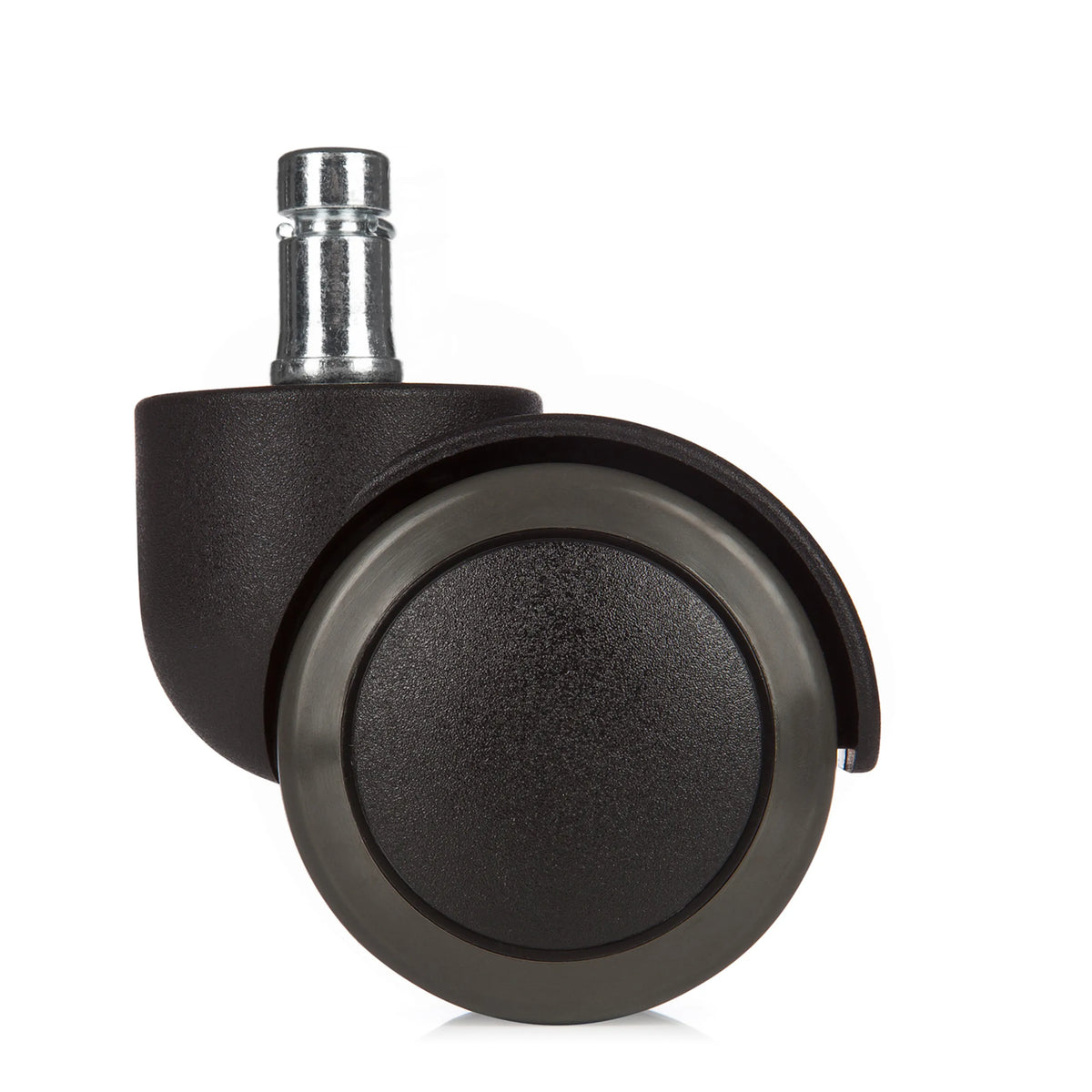 Schwarze Stuhlrolle 5x ROLO 10mm/50mm für Hartböden mit Metallstift von hjh OFFICE