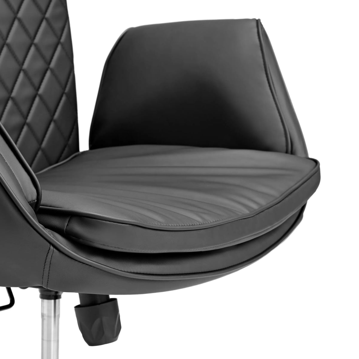 Seduta e bracciolo della Sedia Home Office Criss-Cross 10 in nero di hjh LIVING