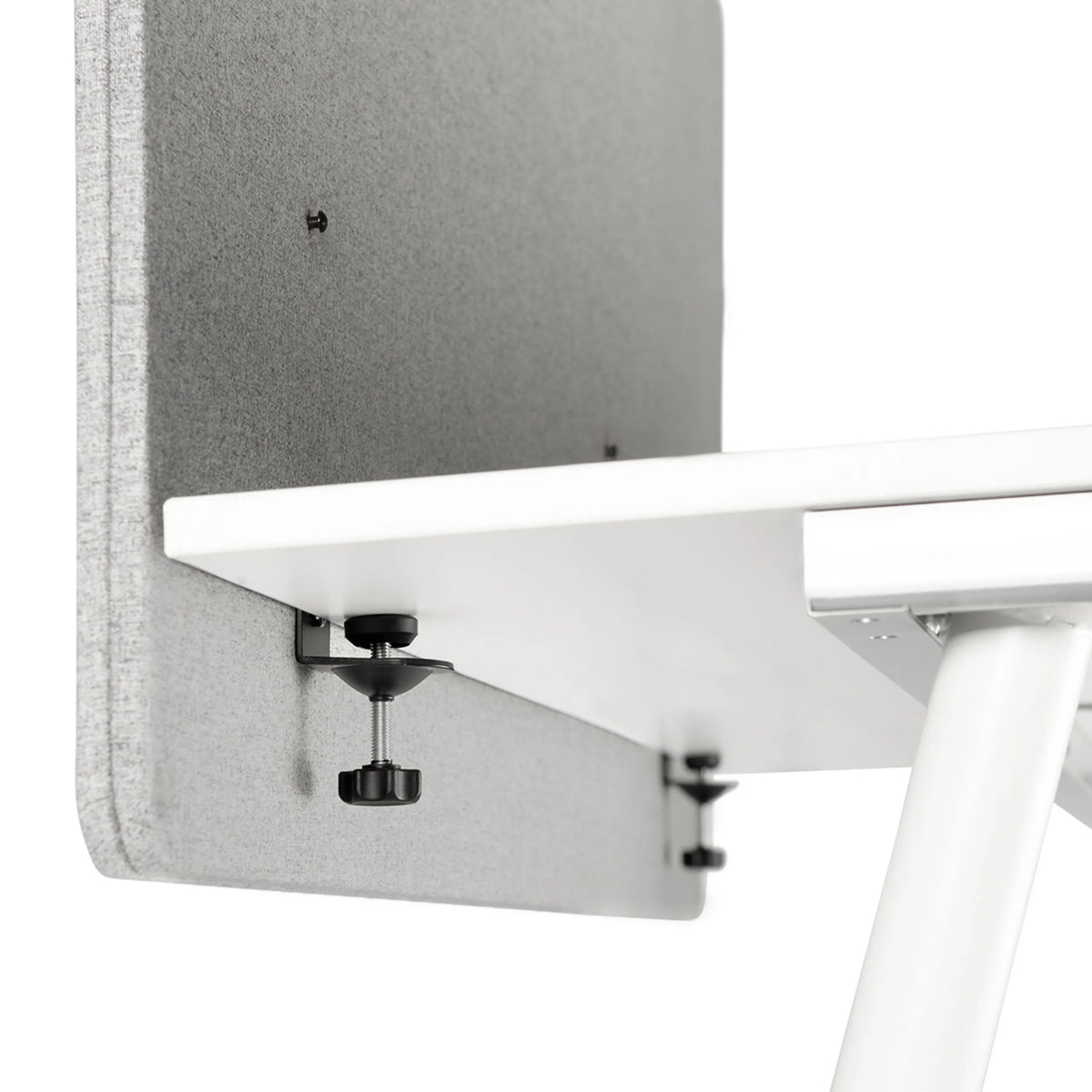Morsetti di fissaggio di un Divisorio per scrivania FLEXMIUT D 120 grigio chiaro melange di hjh OFFICE
