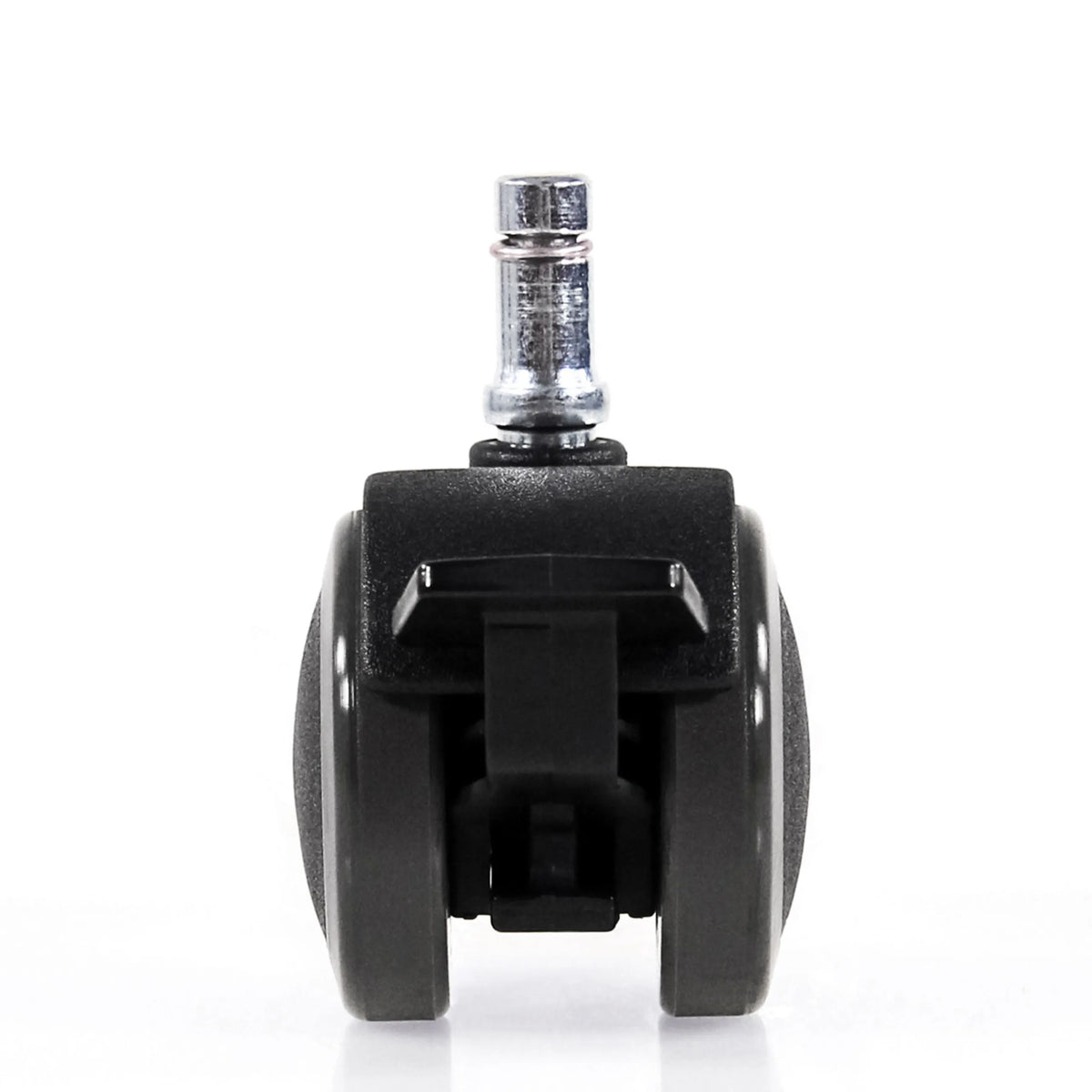 Singola rotella per sedia nera 5x ROLO STOP 10mm/50mm per pavimenti duri con perno in metallo di hjh OFFICE