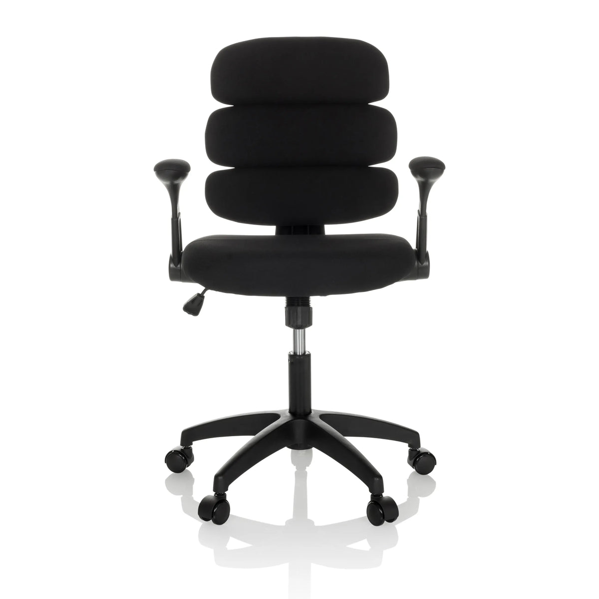 Sedia girevole per bambini KID ERGOLINO B nera con schienale imbottito e base a cinque ruote di hjh OFFICE – vista a 360° (vista frontale 0°)