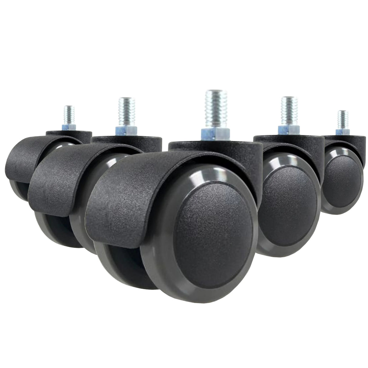 5x ROLO M10/50mm Pavimenti duri - Rotelle per Sedia