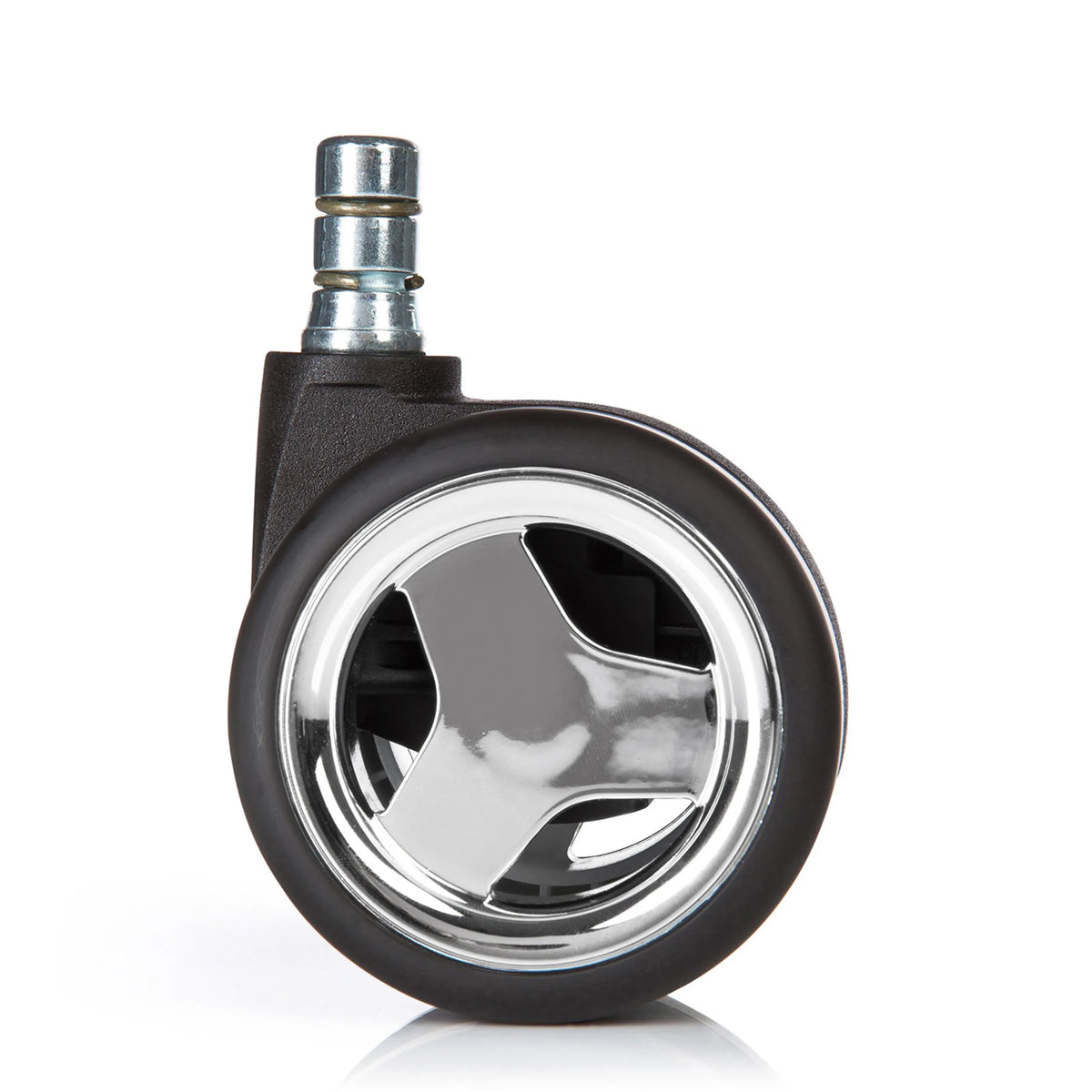 Stuhlrolle 5x ROLO GAME No-Noise 11mm/60mm für Hartböden in Chrom und Schwarz von hjh OFFICE