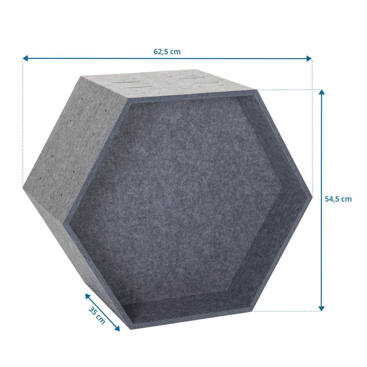 Disegno tecnico della Parete divisoria FLEXMIUT STORE B di 62,5 × 54,5 cm di hjh OFFICE