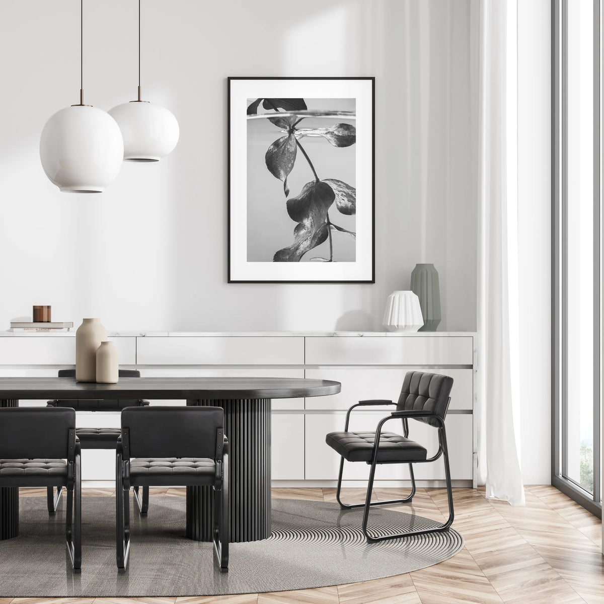 Besucherstuhl ZANTA B PU in Schwarz mit gesteppter Polsterung und Armlehnen von hjh OFFICE