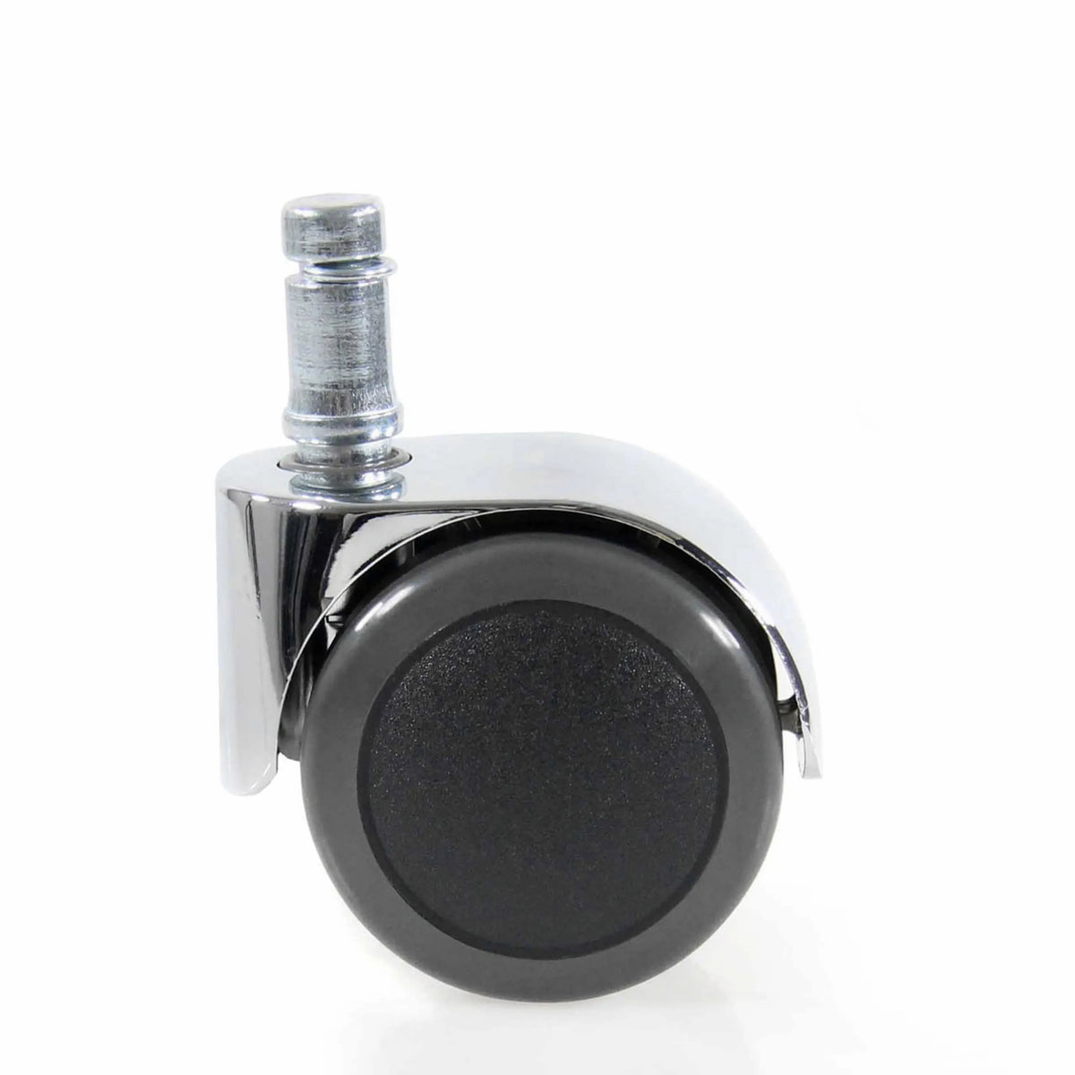 Rotelle per Sedia 5x ROLO LUX 11mm/50mm nero-argento per pavimenti duri con supporto cromato di hjh OFFICE