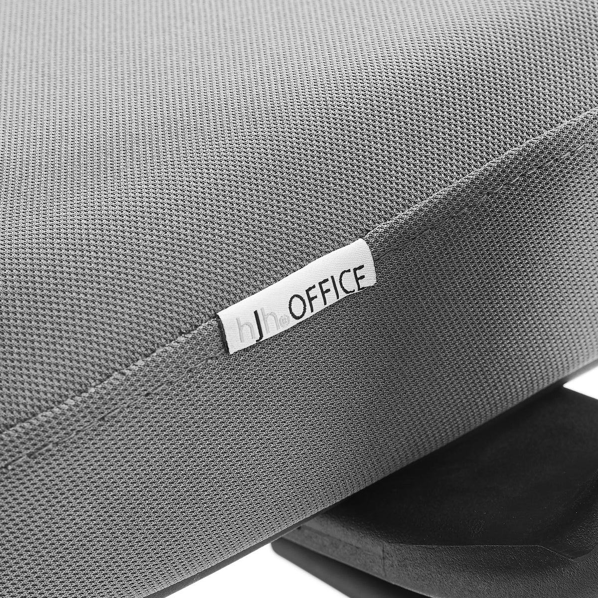 Rivestimento in tessuto grigio con logo del marchio sulla Sedia Home Office Sedito di hjh OFFICE
