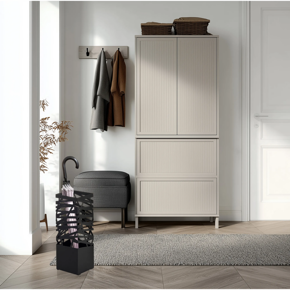 Portaombrelli nero PLUVARIS dagli Accessori di hjh LIVING