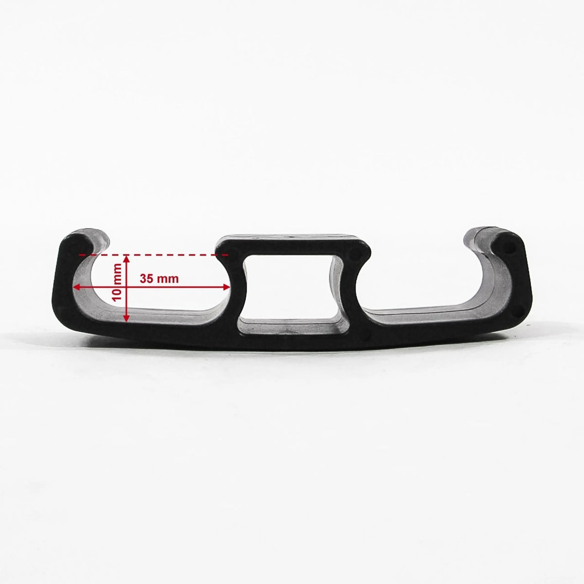 Piedino nero per la Sedia a quattro gambe CONNECT XT con dimensioni di 35 mm e 10 mm di hjh OFFICE