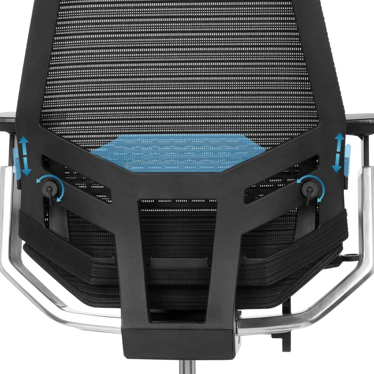 Supporto lombare regolabile in altezza della sedia da ufficio professionale GENIDIA SMART BLACK CM in nero di hjh OFFICE