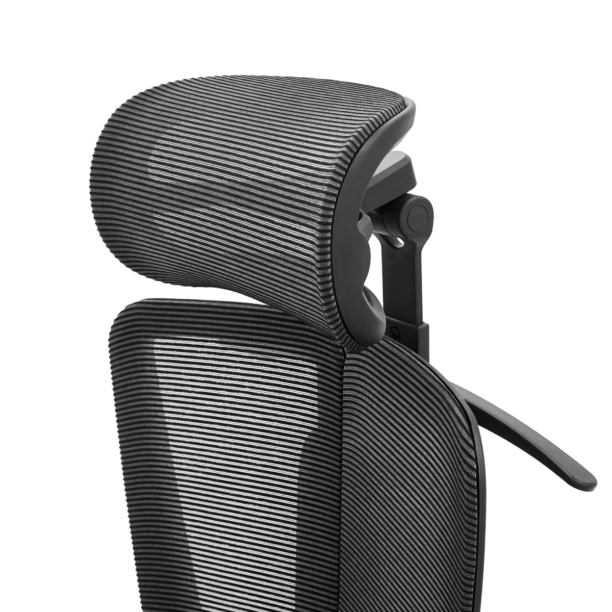 Poggiatesta con rivestimento in rete della sedia da ufficio professionale Ergo U2 Flex3 in nero di hjh OFFICE