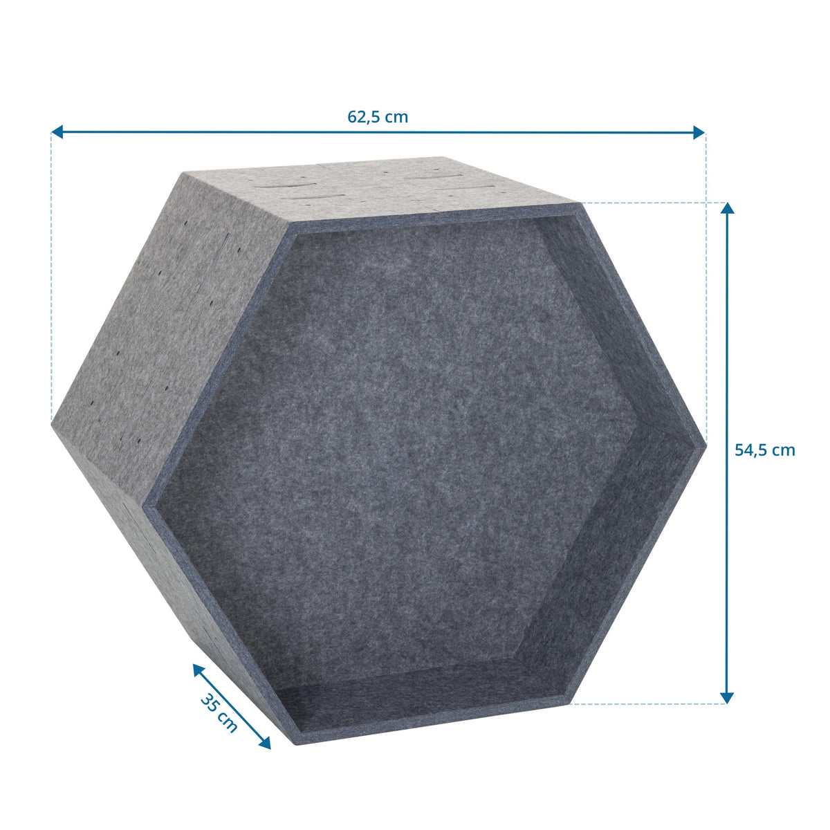 Disegno tecnico della Parete divisoria FLEXMIUT STORE B di 62,5 × 54,5 cm di hjh OFFICE