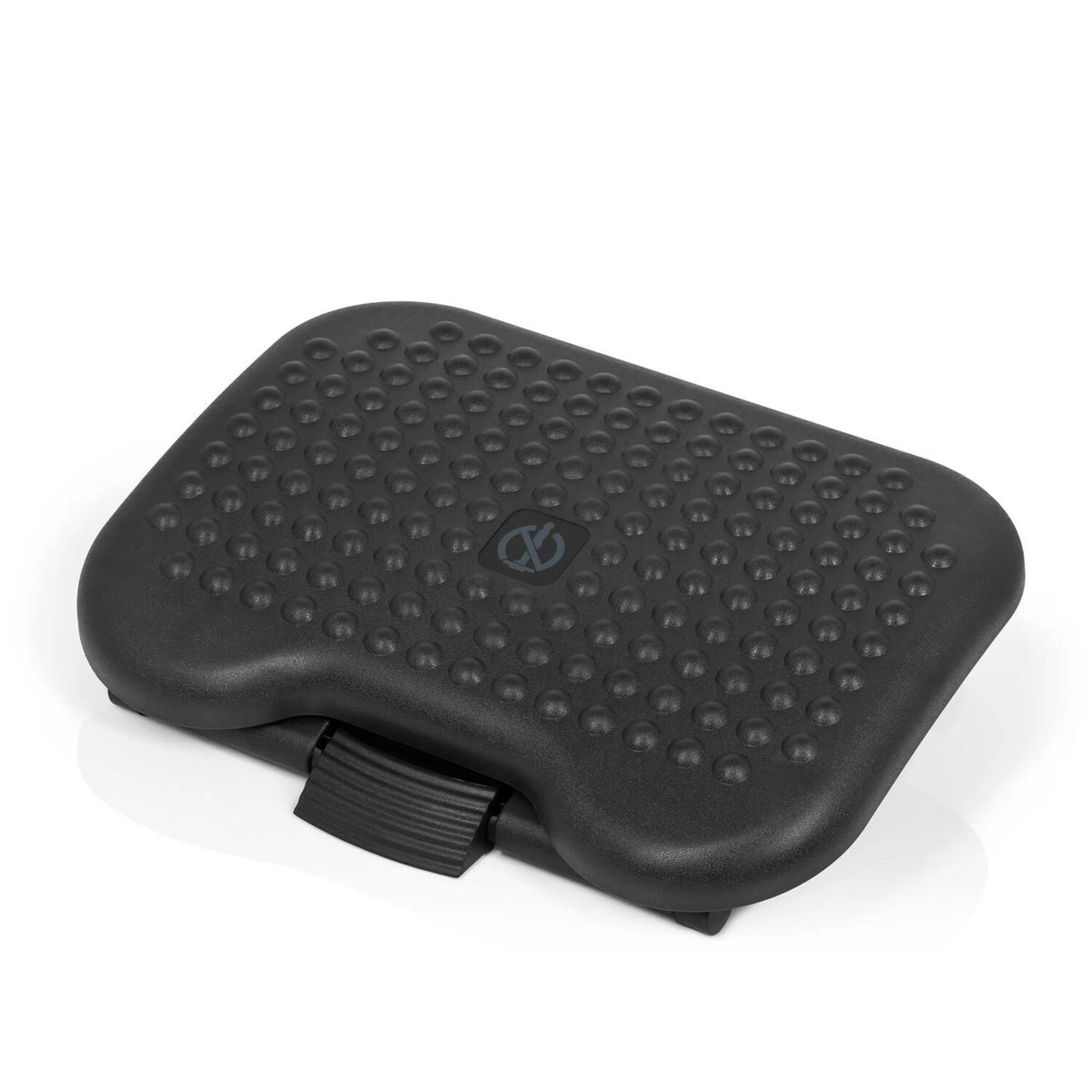 Poggiapiedi PIEDINO DOT color antracite con struttura a rilievo e inclinazione regolabile di hjh OFFICE – vista a 360° (vista frontale a tre quarti 63°)