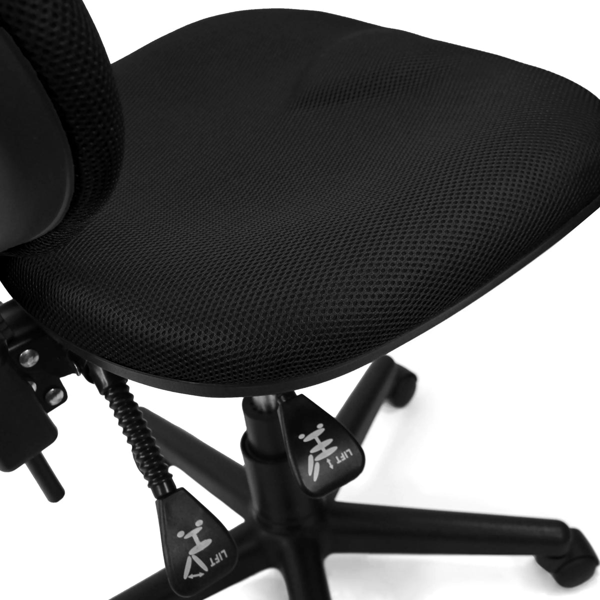 Seduta e leva di regolazione dell'altezza della Sedia Home Office CITY 25 in nero di hjh OFFICE