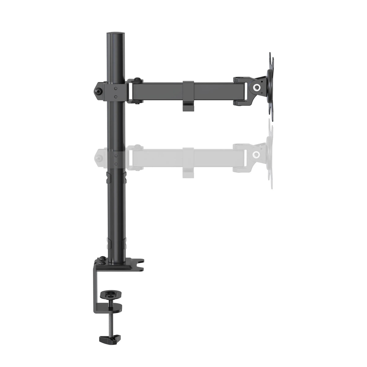 Supporto per monitor nero Ergomount M1 con fissaggio al tavolo e braccio regolabile di hjh OFFICE