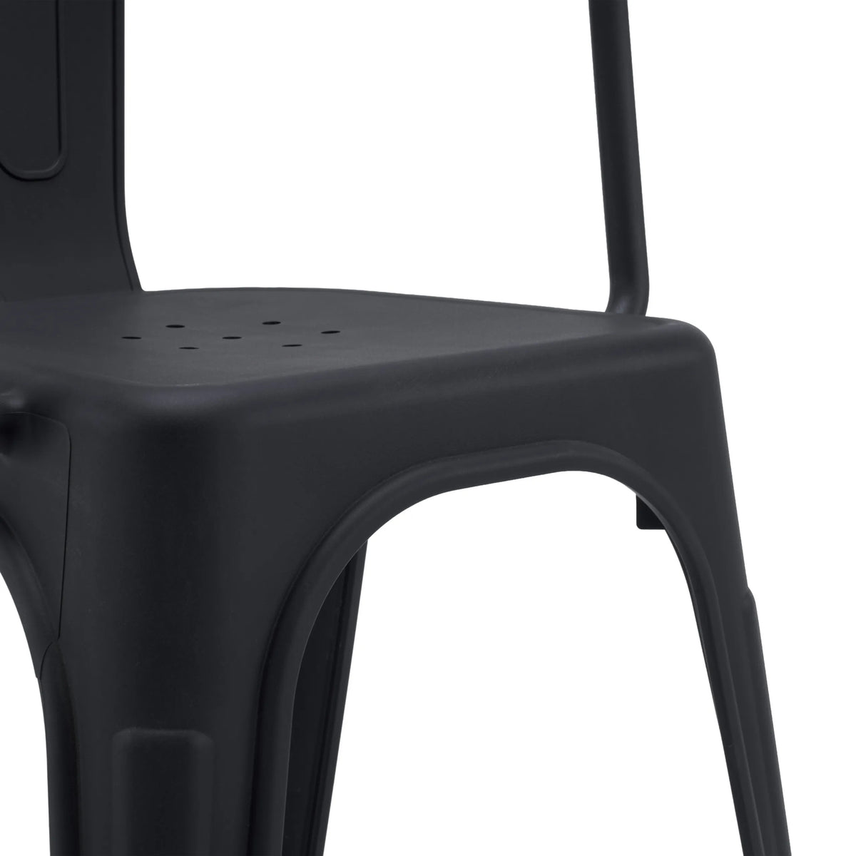 Seduta con fori di ventilazione della sedia bistro Vantaggio Poly in nero di hjh OFFICE