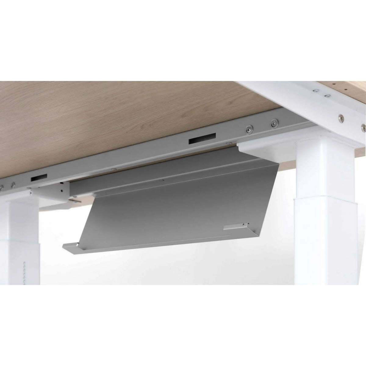 Kabelwanne unter der Tischplatte des höhenverstellbaren Schreibtisches XTRA XB 16 WW von hjh OFFICE PRO