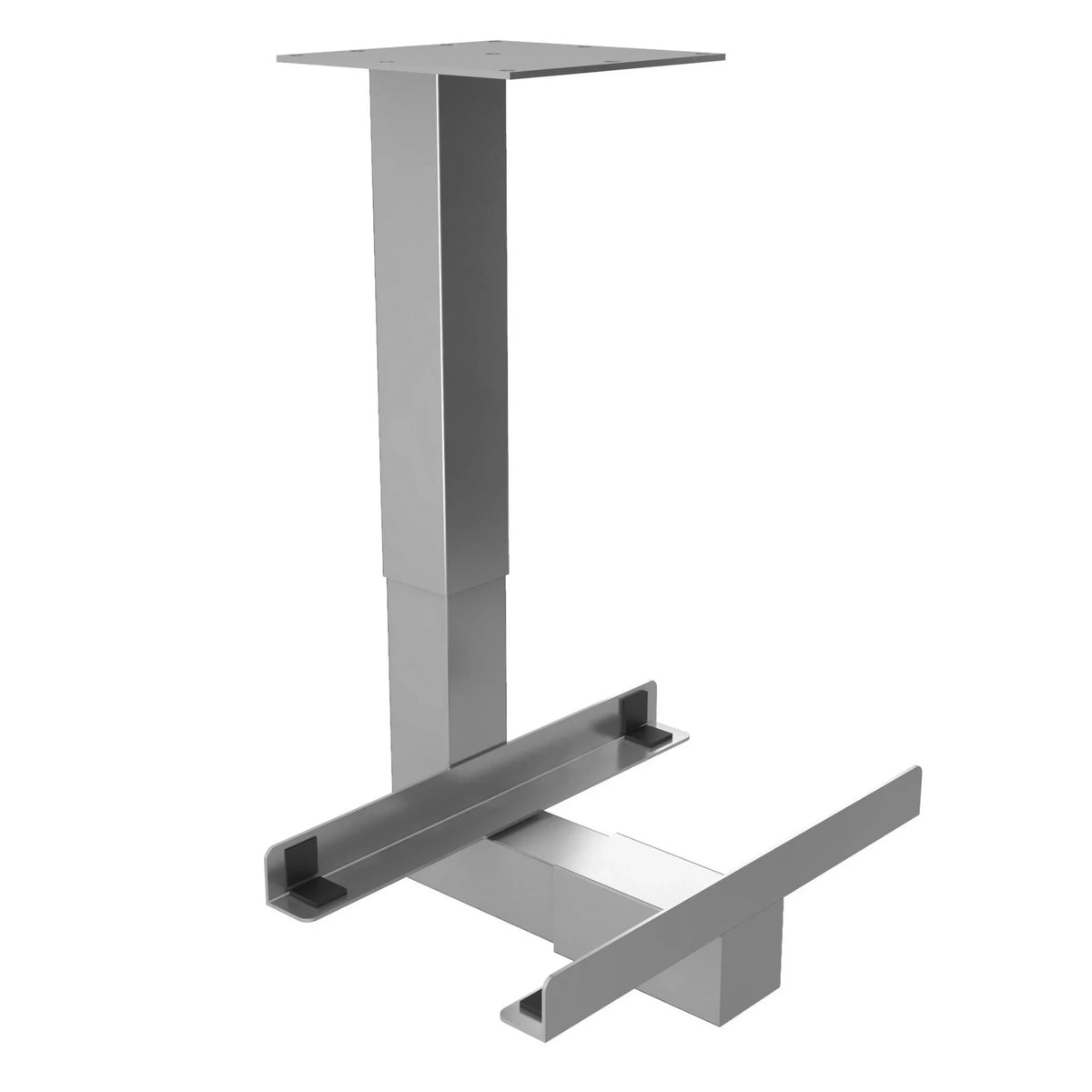 Supporto PC universale RCPU in argento con un dispositivo di fissaggio stabile di hjh OFFICE PRO