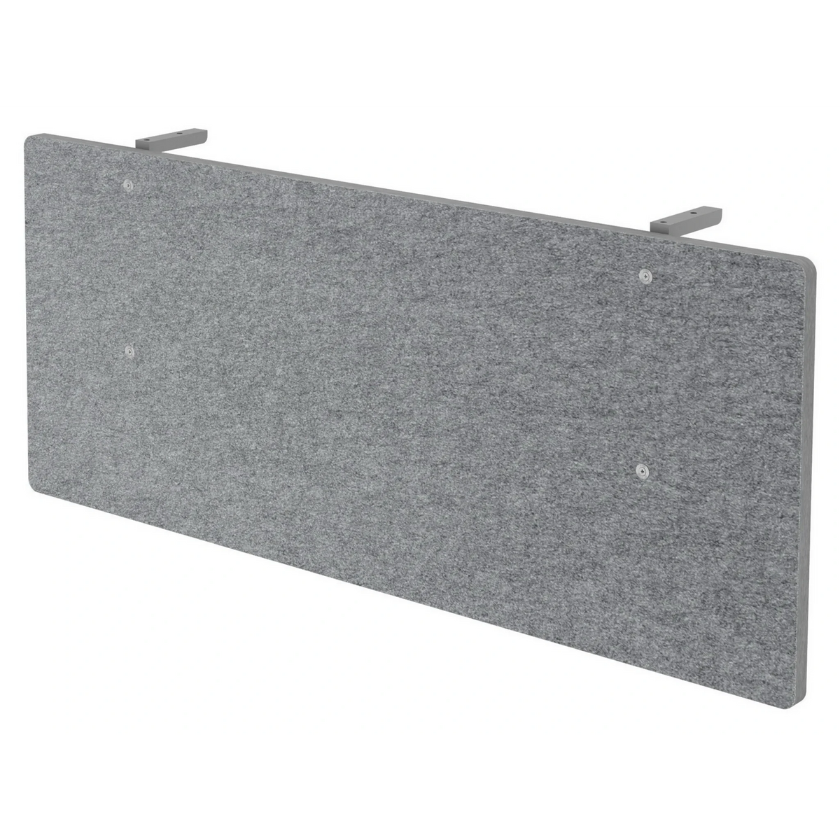 Pannello acustico per spazio gambe SIA in feltro grigio mélange con due supporti di hjh OFFICE PRO