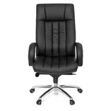 Sedia girevole XXL G 300 nera con trapuntatura, braccioli e base a cinque ruote di hjh OFFICE – vista a 360° (vista frontale 0°)