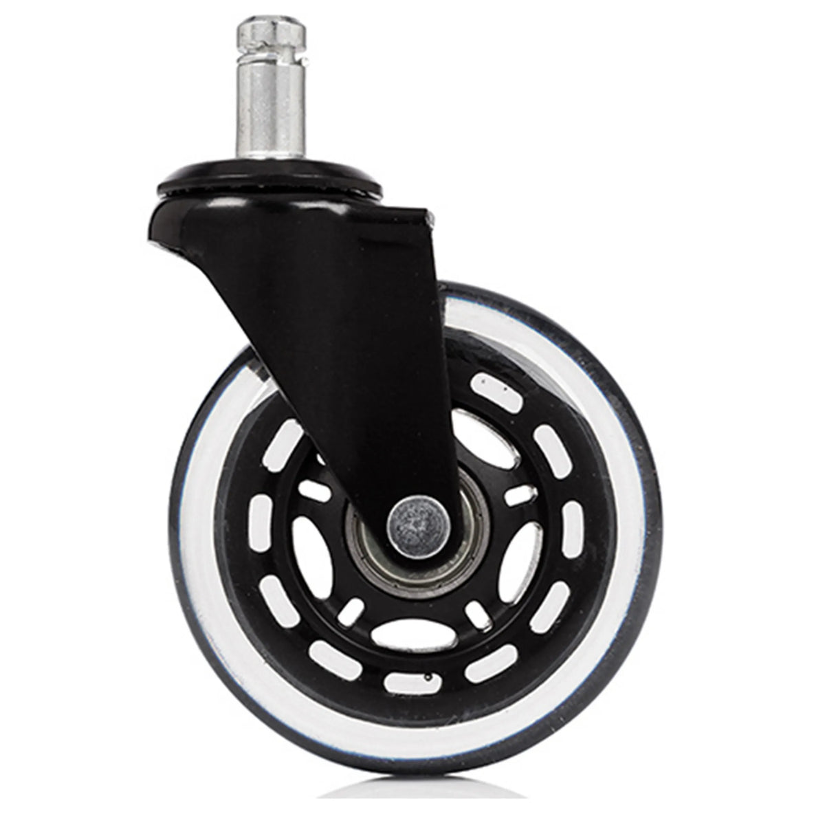 Rotelle per Sedia 5x ROLO SKATE ST 11mm/75mm nero trasparente per pavimenti duri con perno in metallo di hjh OFFICE