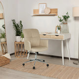 Sedia Home Office SOLAO 400 beige con braccioli e base a stella con ruote di hjh OFFICE