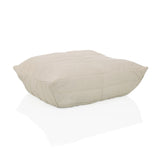 Pouf a sacco Sitzolo Podi beige con rivestimento in tessuto a coste di hjh LIVING – vista a 360° (vista frontale a tre quarti 30°)