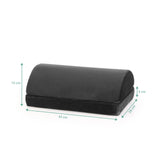 Vista dimensionale del Poggiapiedi Podi Velvet 1 in nero con 43 × 28 cm di hjh OFFICE