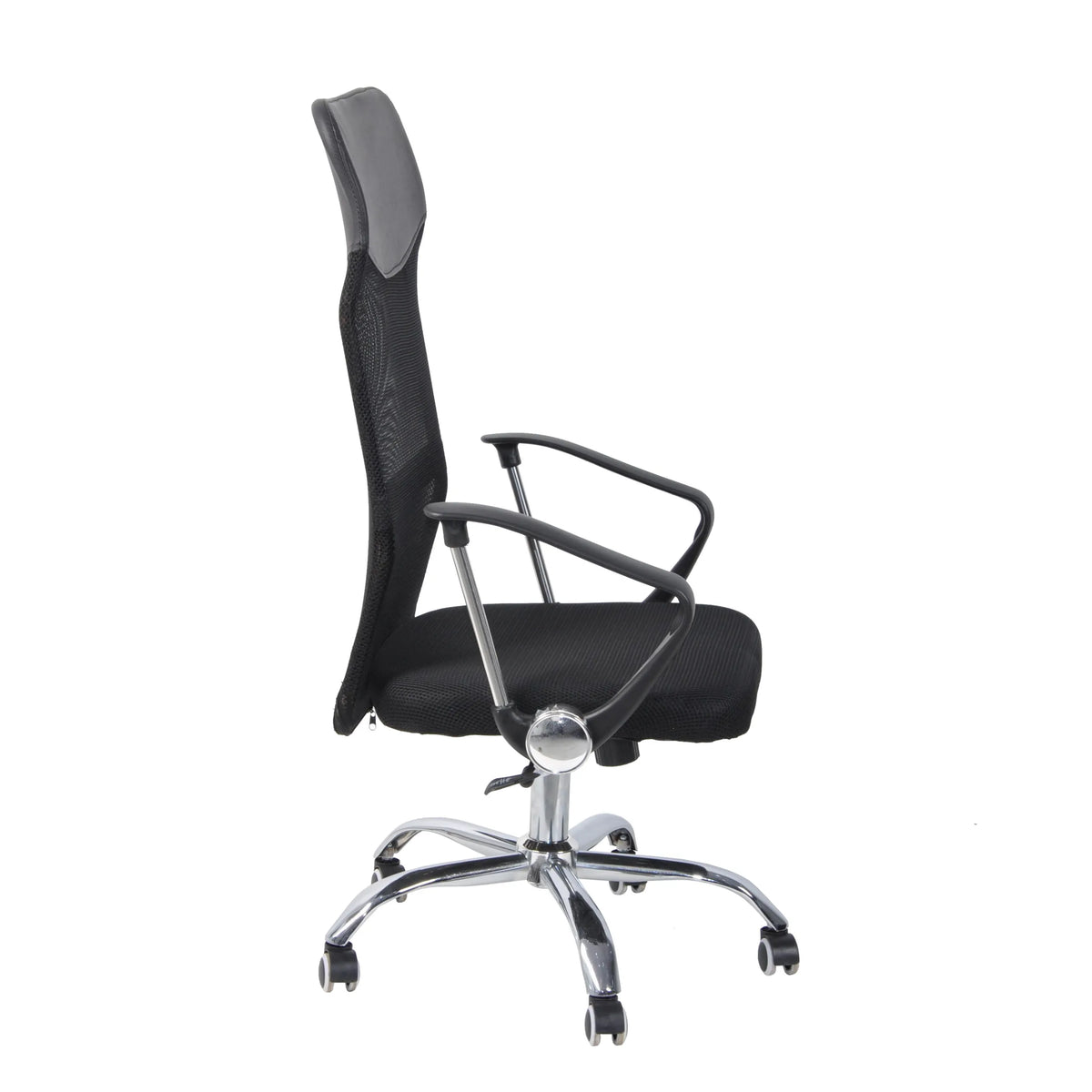 Poltrona Home Office Stryka Net con rivestimento in rete e base a stella lucida di hjh OFFICE