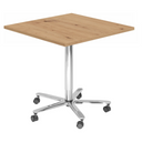 BISTRO 88Q C | Tavolino con ruote | 80x80 | Cromato - Sistema tavolo da conferenza 