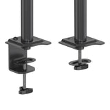 Fissaggio al tavolo con morsetto a vite del supporto per monitor Ergomount M1 in nero di hjh OFFICE