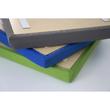 Pila di tre cuscini per seduta colorati per contenitori di accessori ACSK in grigio, blu e verde di hjh OFFICE PRO
