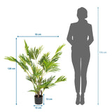 Disegno tecnico della Piante artificiali ARECA I con un'altezza di 120 cm e una larghezza di 70 cm di hjh OFFICE