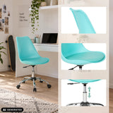 Sedia Home Office FANCY PRO color turchese con pistone a gas e rotelle di hjh OFFICE