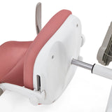 Vista posteriore della scocca del sedile e del pistone a gas della sedia girevole per bambini Kiddy Smart Step in rosa di hjh OFFICE