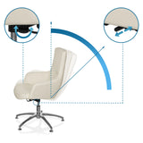 Inclinazione e rotazione regolabili della Poltrona Lounge SHAKE 300 in bianco crema di hjh OFFICE
