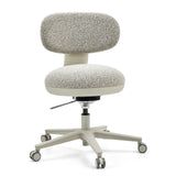 Sedia Home Office SITMOTION W grigia con rivestimento in tessuto strutturato e base a cinque ruote di hjh OFFICE – vista a 360° (vista frontale 15°)