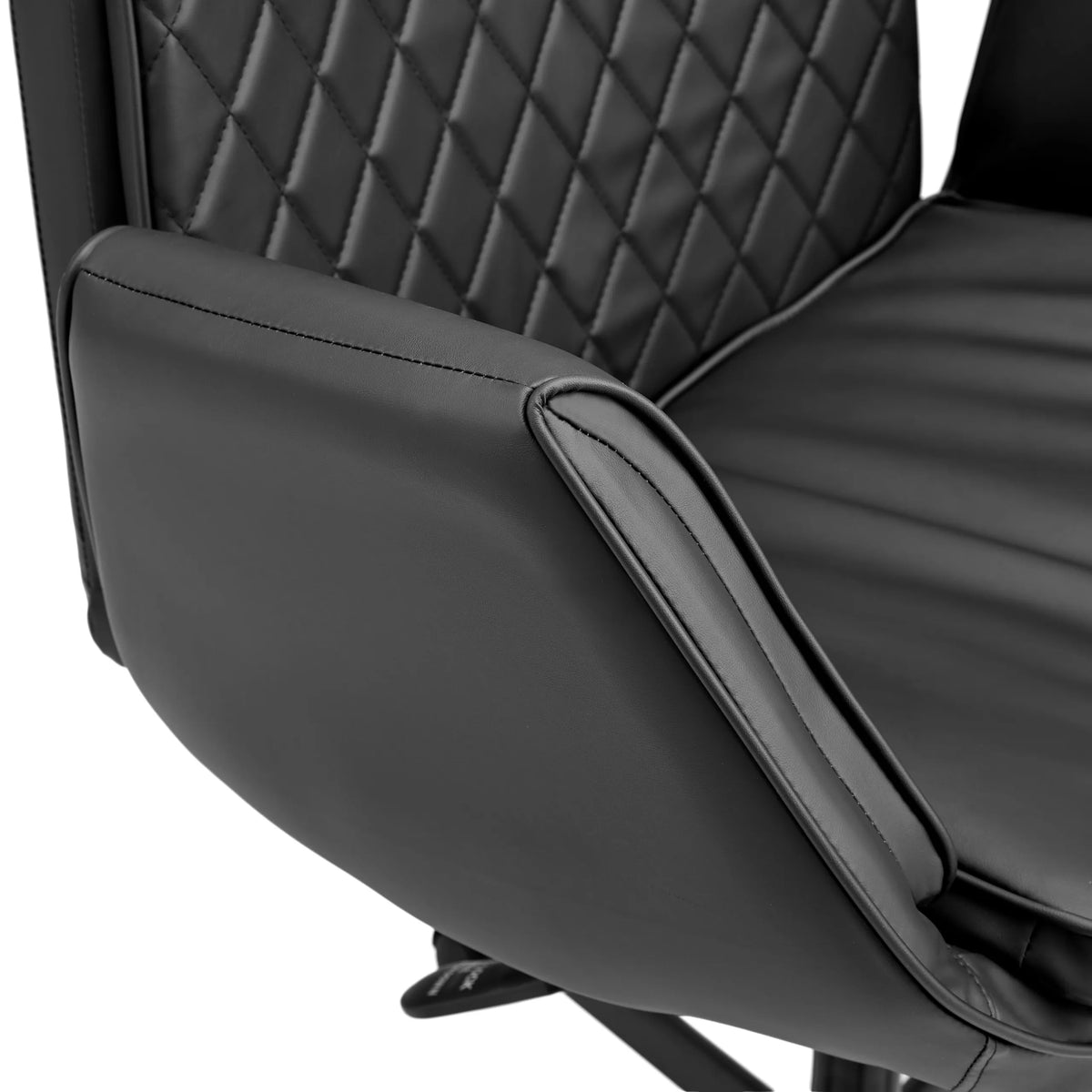 Bracciolo imbottito e impunture a diamante della Sedia Home Office Criss-Cross 10 di hjh LIVING