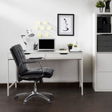 Poltrona professionale VILLA 10 in nero con imbottitura trapuntata e base cromata di hjh OFFICE