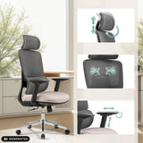 Poggiatesta e bracciolo regolabili della sedia da ufficio professionale Ergomy Pro di hjh OFFICE (immagine generata dall’IA)